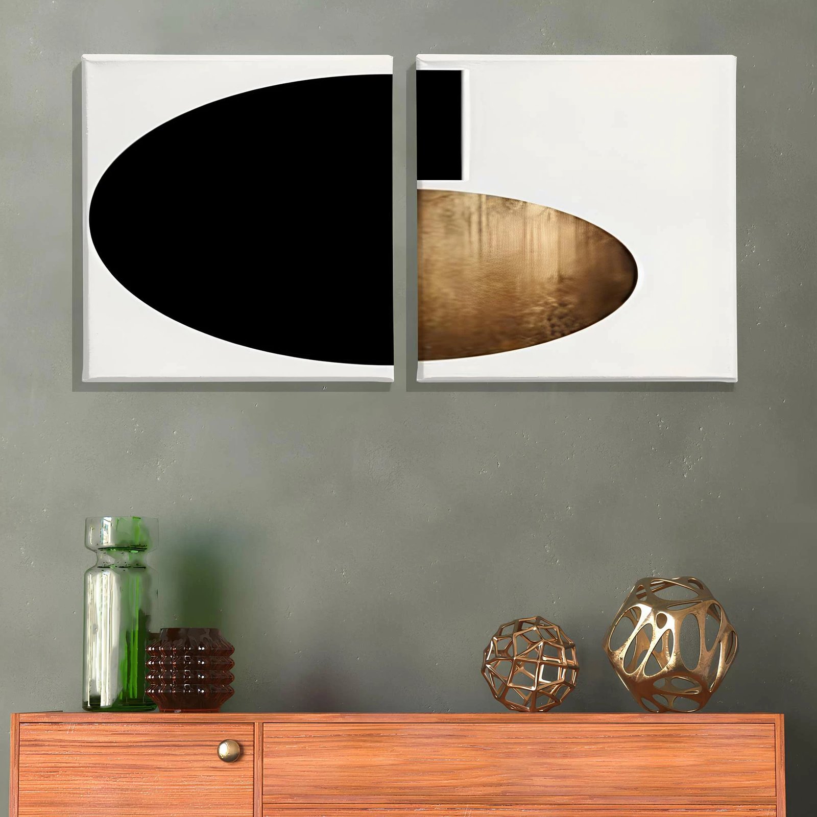 Pikturë dekorative në kanavacë (2 copë), Wallity, ASR_CNV2-10, 50x50