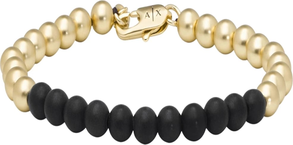 Byzylyk për meshkuj ARMANI EXCHANGE JEWELS Classic, i zi dhe i artë