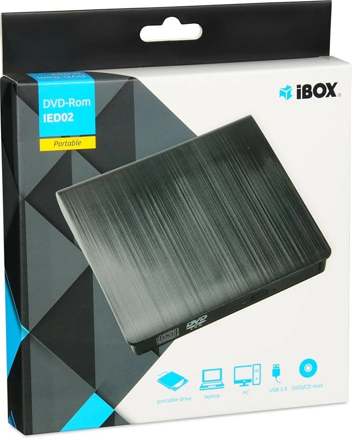 DVD-RW i jashtëm iBOX IED03, USB 2.0, i zi