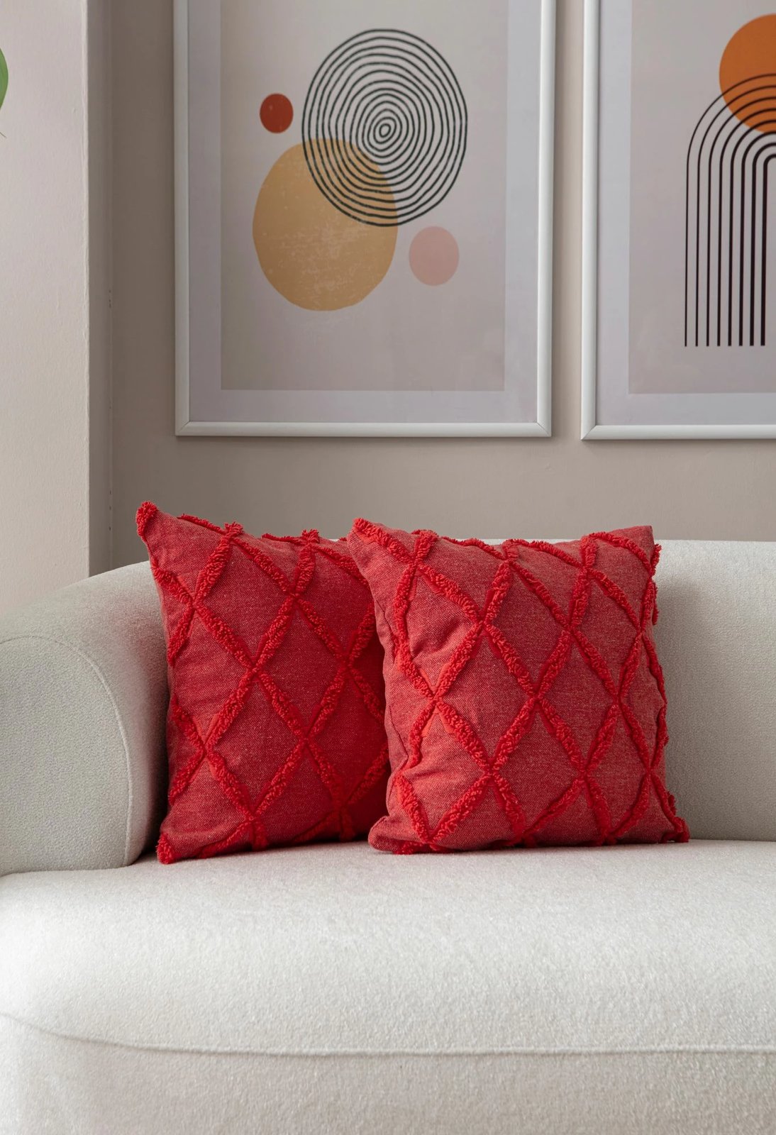 Set mbulesash për jastëkë (2 copë), Evila Originals, Tuffet, e kuqe v1