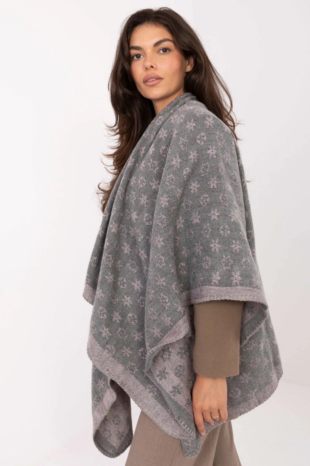 Poncho Factory Price 218601 femra, gri