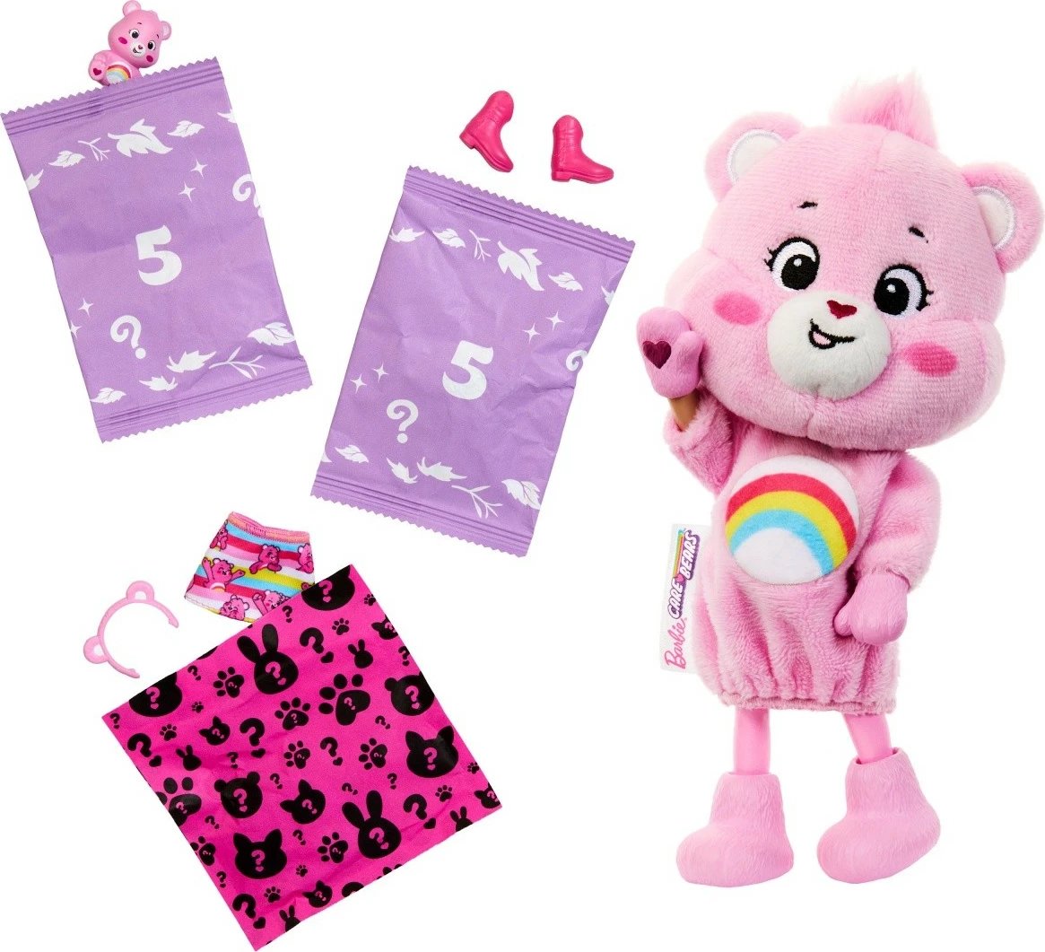 Kukull Barbie Chelsea Cutie Reveal Care Bears, Mattel JCN97, me aksesorë, Rozë