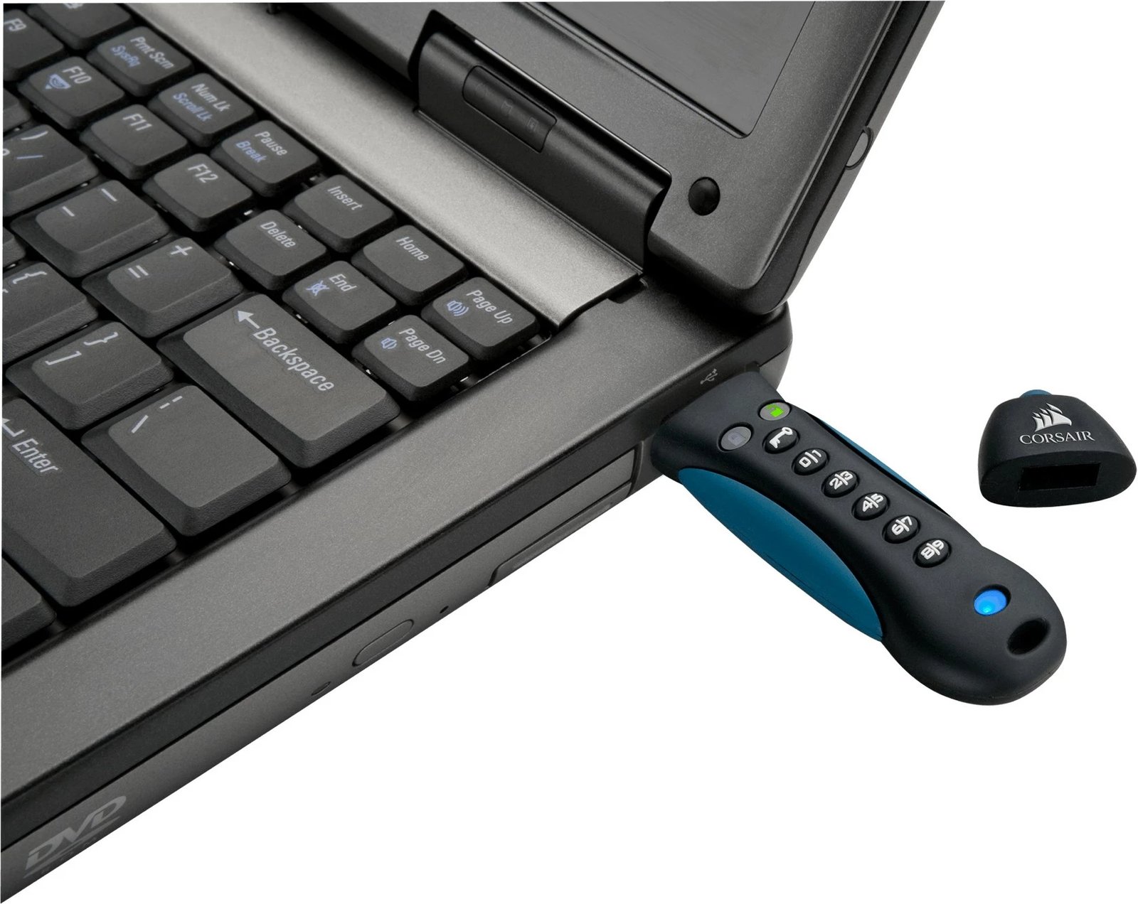 USB stick Corsair Padlock 3, 64GB, USB 3.0, i zi/blu