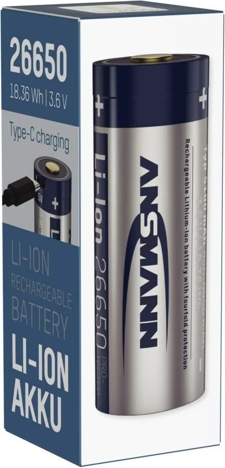 Bateri e rikarikueshme ANSMANN 1307-0012, Li-Ion, 3.6V, vjollcë