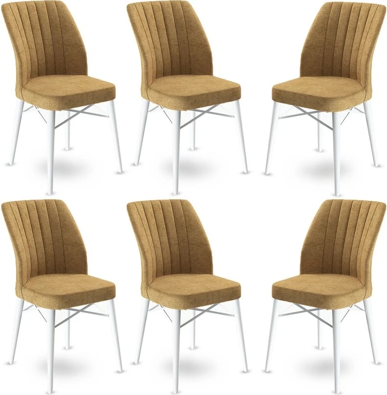 Set karrigash (6 copë) Hanah Home, Flex, kapuçino dhe e bardhë Set karrigash (6 copë) Hanah Home, Flex, kapuçino dhe e bardhë