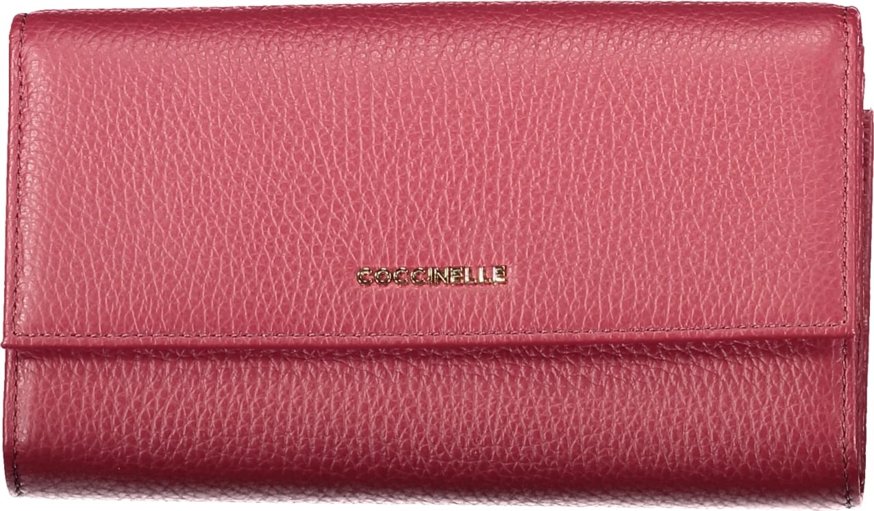 Portofol femra COCCINELLE Metallic Soft, kuq