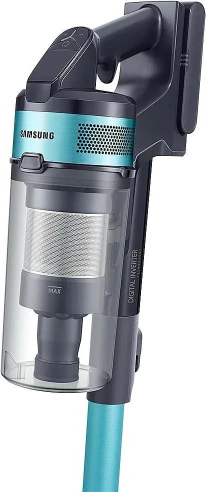 Fshesë me korrent pa kabllo, Samsung Jet 60 Turbo VS15A6031R1, thithje 150 W, sistem Jet Cyclone, filtrimi multi-shtresor, blu