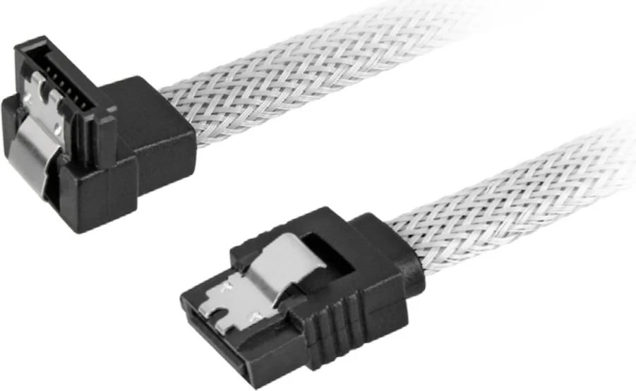 Kabllo SATA III Sharkoon 0.45m, 90°, bardhë/zezë