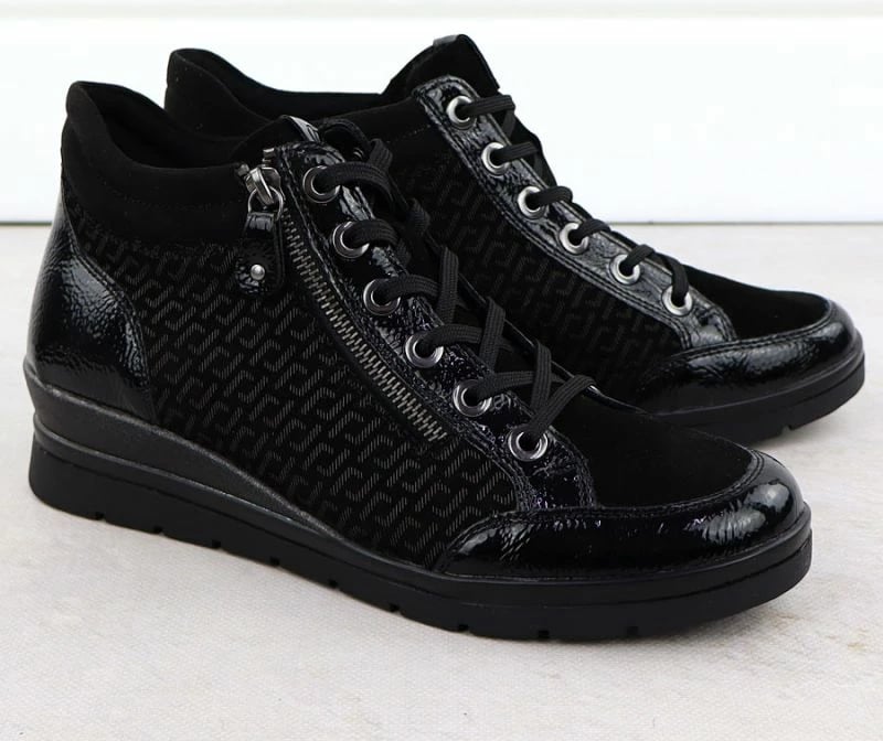 Çizme të shkurtra Rieker Remonte R0773-05, të zeza