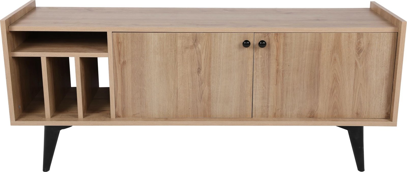 Komodë TV Skye Decor, Astana, ngjyrë lis dhe e zezë