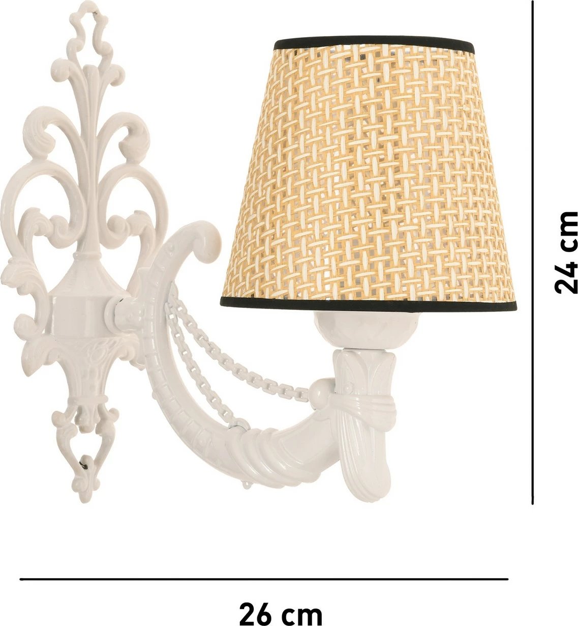 Llambë muri Opviq Gloria, korale-natyrale, e bardhë