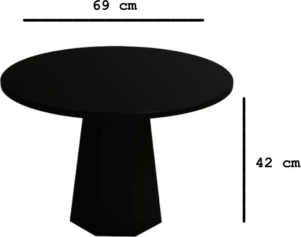 Tavolinë kafeje Skye Decor, Lilyum 42, e zezë