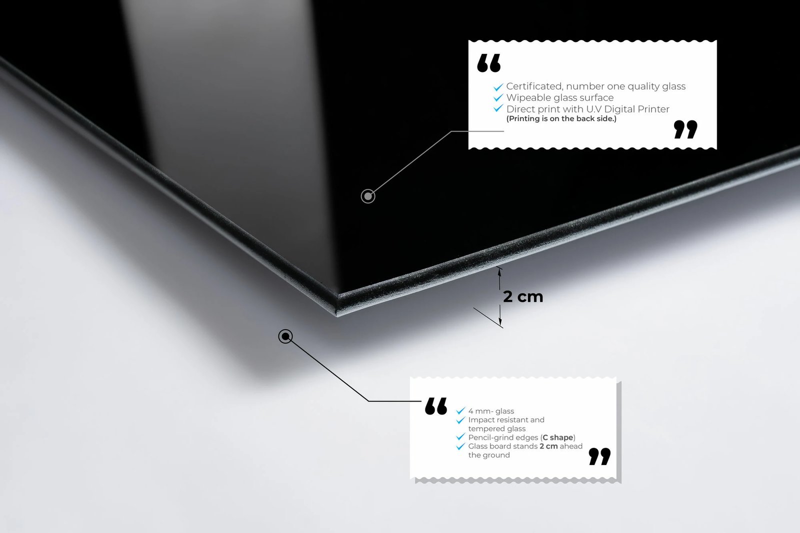Pikturë dekorative prej xhami të temperuar, shumëngjyrëshe, 30x45cm