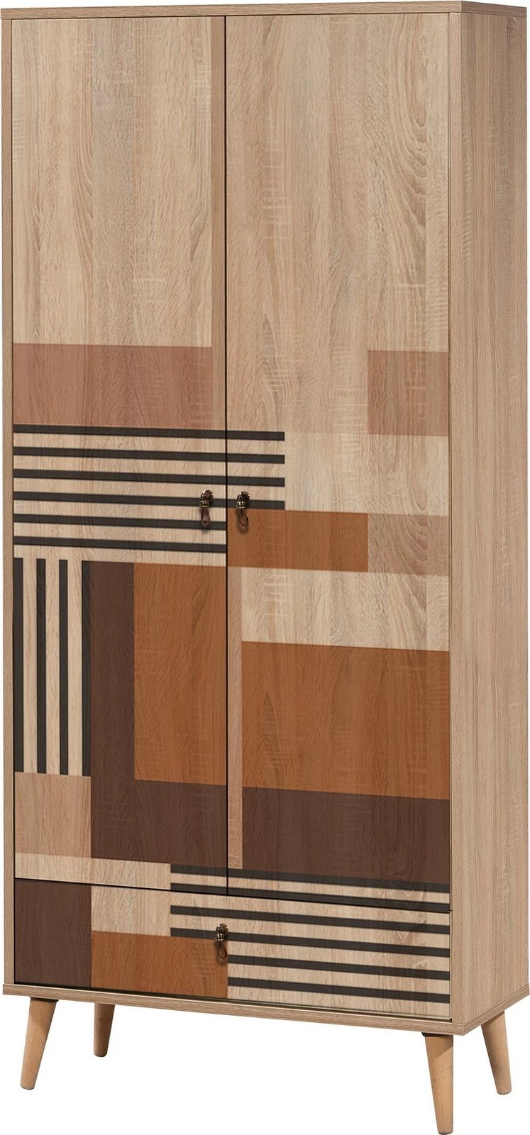 Dollap Hanah Home, City Gardrop, Colorblock, shumëngjyrësh