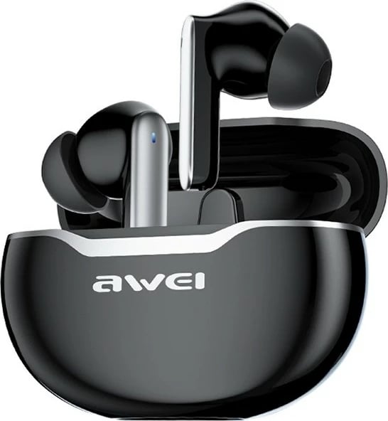 Kufje AWEI T50 TWS, Bluetooth 5.3, me stacion karikimi, të zeza