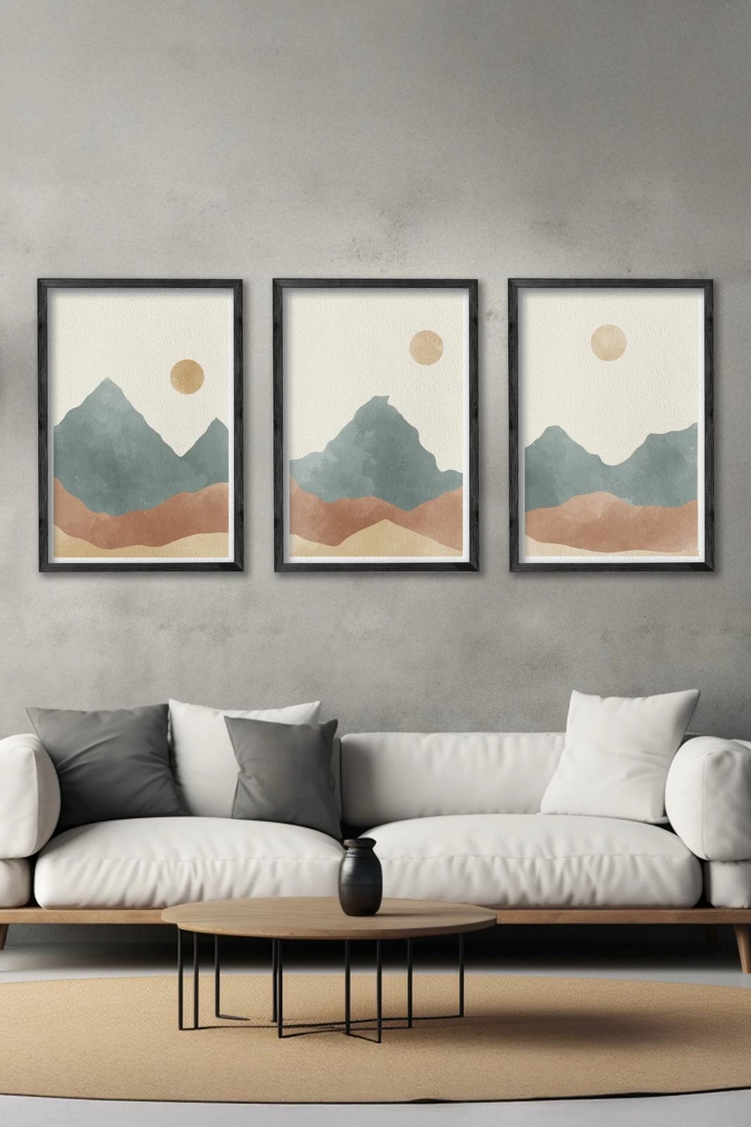 Pikturë dekorative me kornizë (3 copë), Wallity, Ersy3Syhcrv4