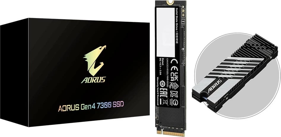 SSD Disk Kasë Gigabyte AORUS Gen4 7300, 1TB, M.2 2280, PCI-Express