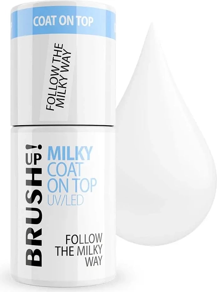 Top coat për thonj BrushUp! Milky Coat On Top Follow The Milky Way për femra 5g