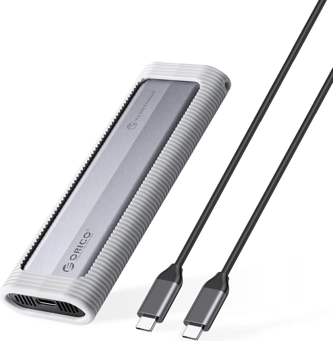 Kasë Orico AXM2F për M.2 SATA SSD, USB-C 3.2, Gri