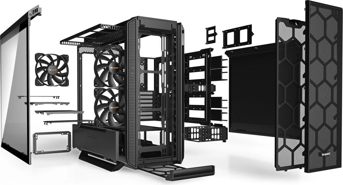 Kasë kompjuteri Be Quiet!, Silent Base 802, me xham, i zi