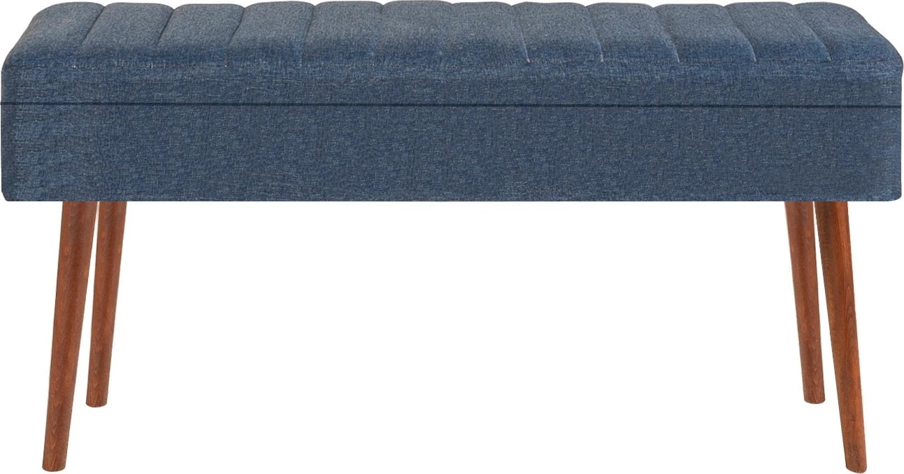 Set tavoline me karrige, zgjatshme, 5 pjesë, Hanah Home Vina 1048-4, ngjyrë arre, blu e errët