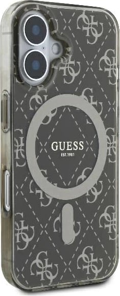 Mbështjellës Guess IML 4G Background MagSafe për iPhone 16, Kafe Mbështjellës Guess IML 4G Background MagSafe për iPhone 16, Kafe