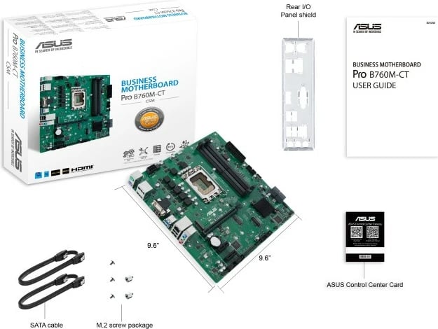 Pllakë amë ASUS PRO B760M-CT-CSM, LGA 1700, DDR5, micro ATX