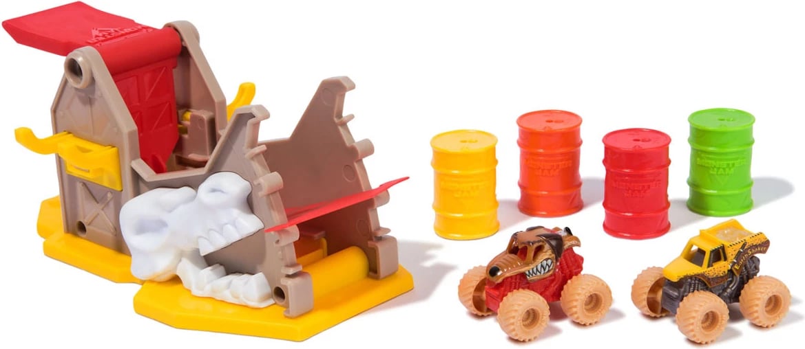 Monster Jam Mini Jams Earthshaker Boneyard Blaster Vehicle Playset