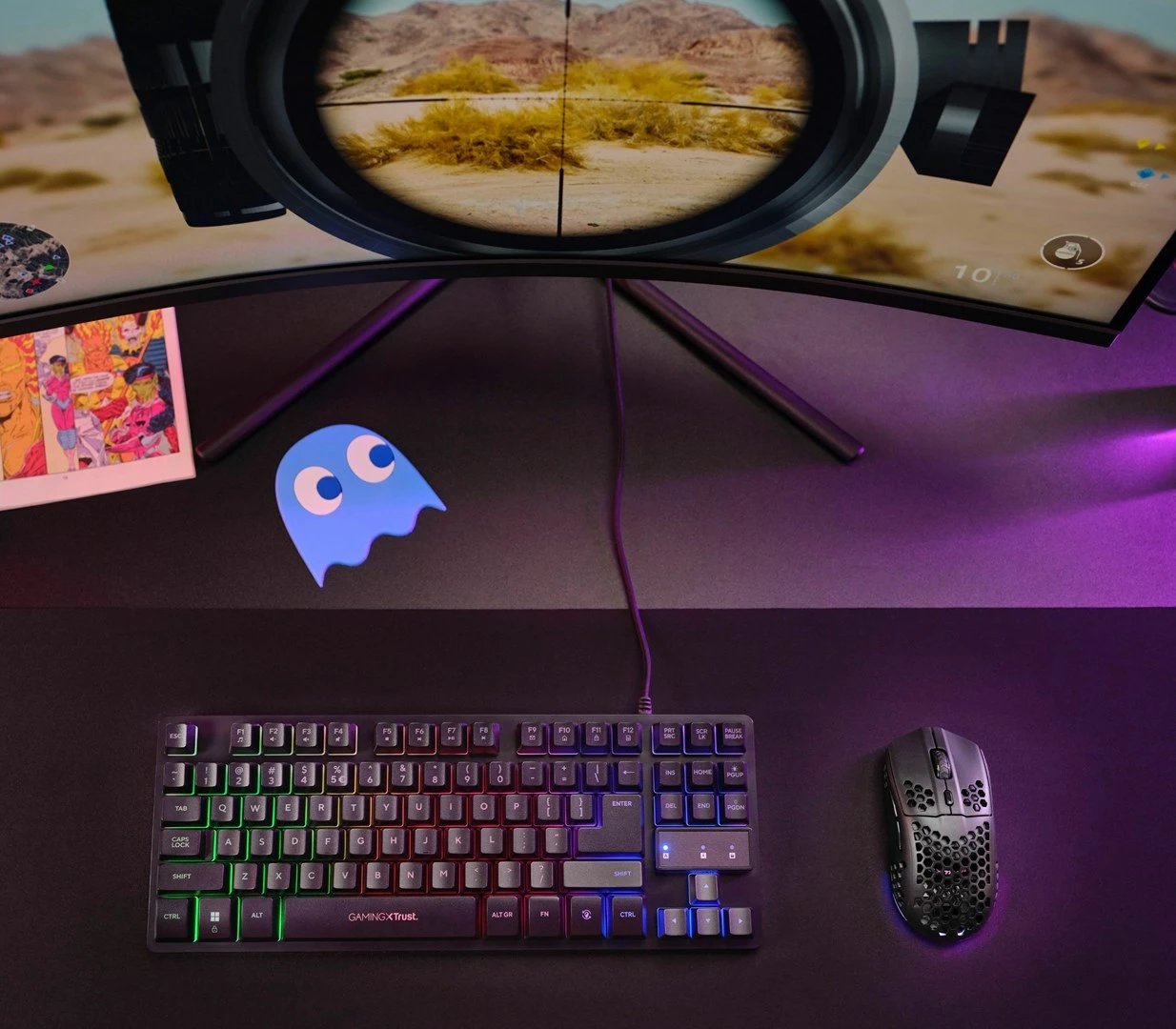 Maus gaming Trust GXT 929 Helox, wireless, 4800 DPI, i zi