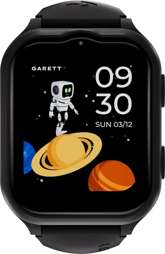 Smartwatch, Garett, Kids eSIM 4G, 1.69" IPS, eSIM 4G LTE, GPS, IP67, Gorilla Glass, kamerë, 650 mAh, e zezë