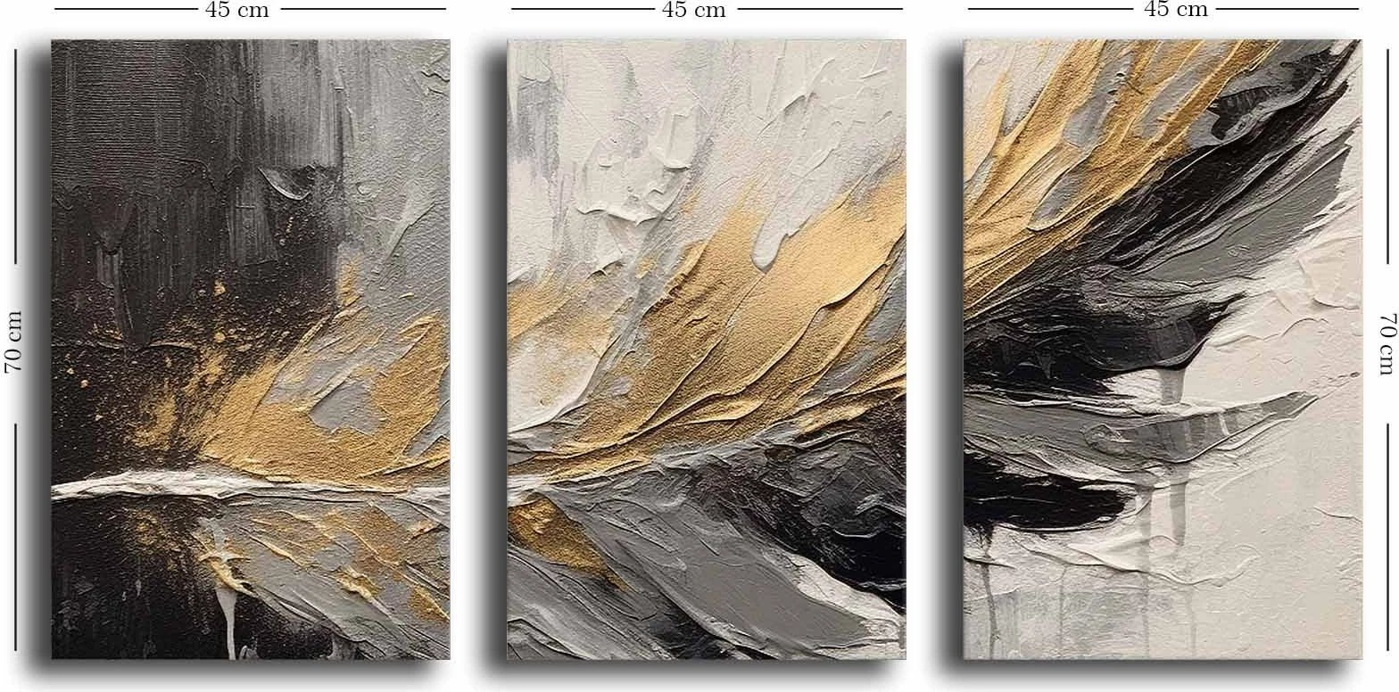 Pikturë dekorative në kanavacë (3 copë), Wallity, 3P4570GSC-016