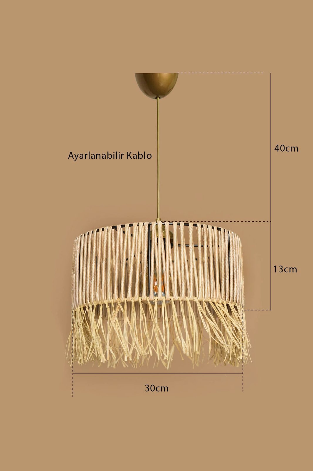 Llambë tavani Opviq, macrame, YL554