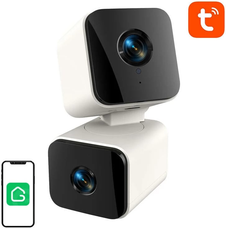 Kamerë smart WiFi Gosund PC12, 4MP, dy lente, rrotulluese, për brenda, Bardhë
