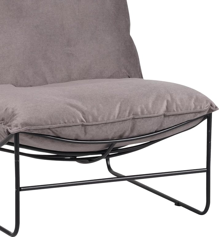 Karrige Chopie, ngjyrë gri, këmbë të zeza, 77x90x83cm