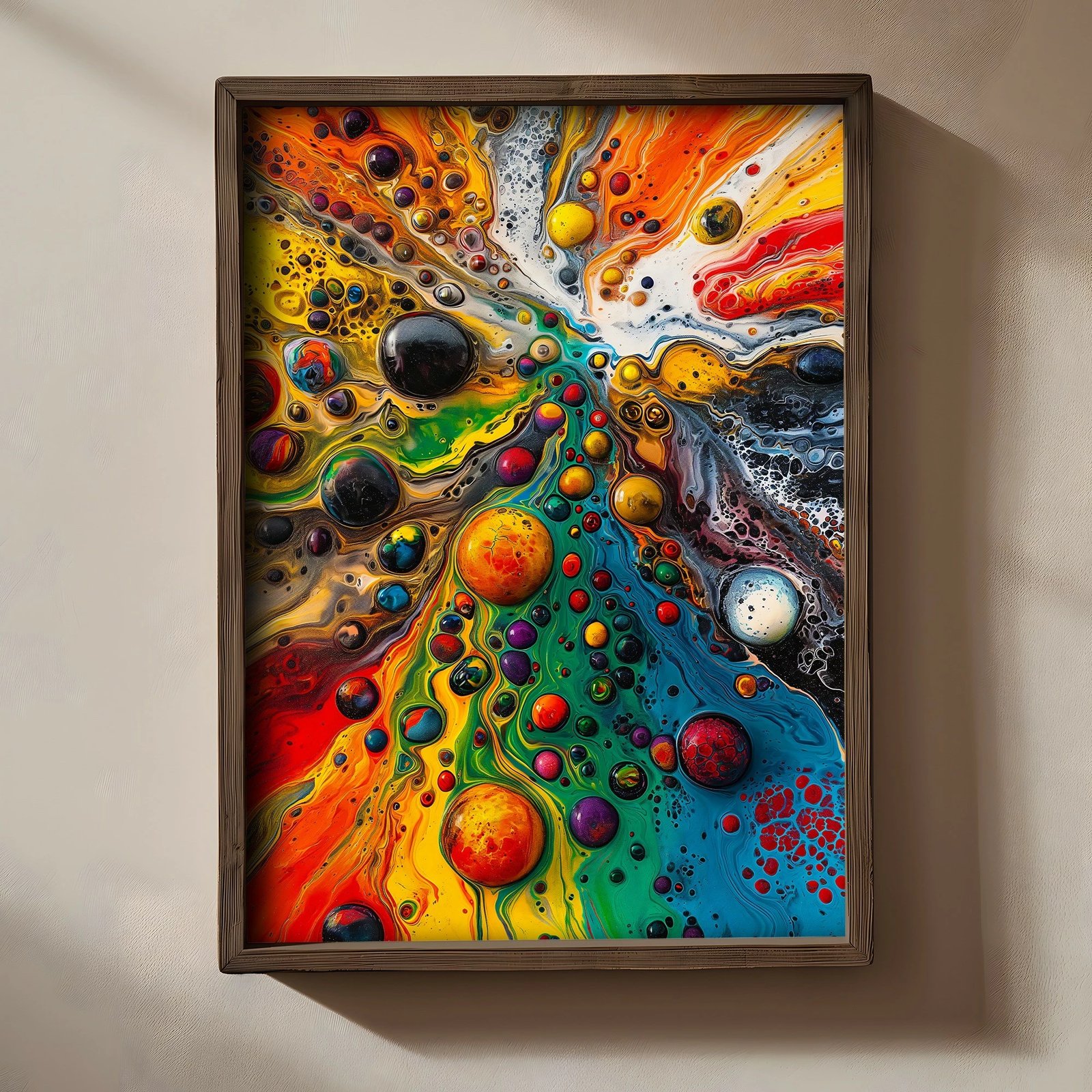 Pikturë dekorative me kornizë MDF, shumëngjyrëshe, Wallity TUN008-XL, 50x70x3.5cm