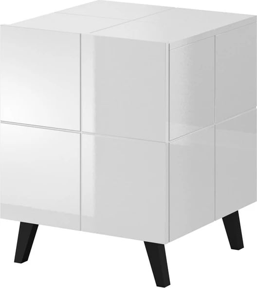 Komodë Cama REJA, shkëlqyese/e bardhë