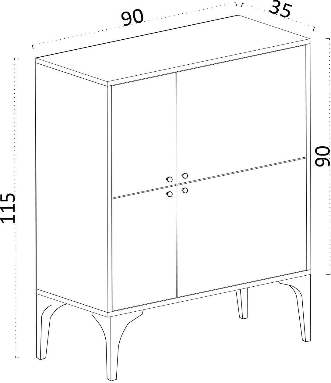 Konsolë Hanah Home Celina, e bardhë dhe ari