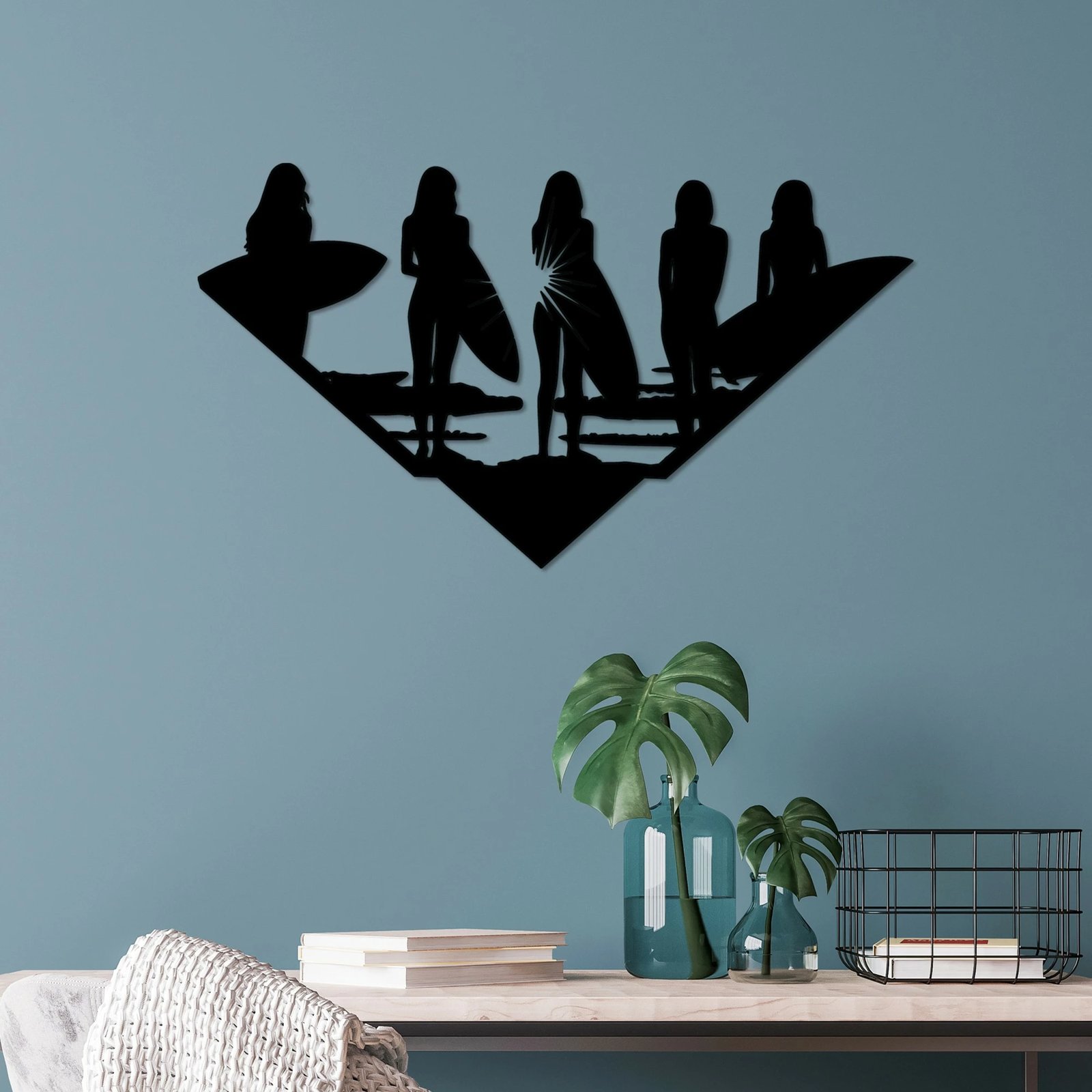 Aksesor dekorativ metalik për mur, Wallity, Bay Watch