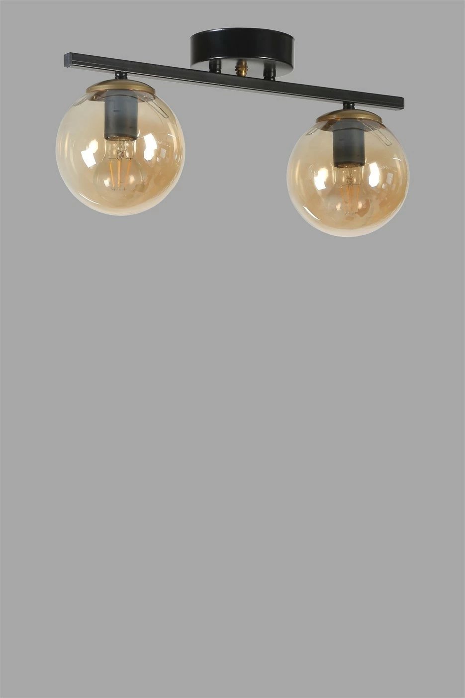 Llambë tavani Opviq, Yeni Can 2, ngjyrë e zezë dhe qelq amber