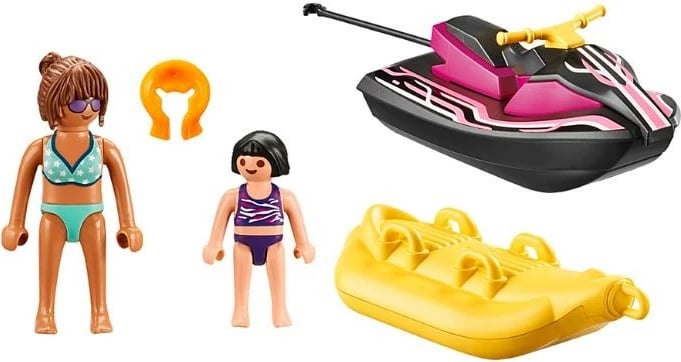 Set lodrash Playmobil Family Fun 70906 Starter Pack Jet Ski me Banana Boat, plastikë