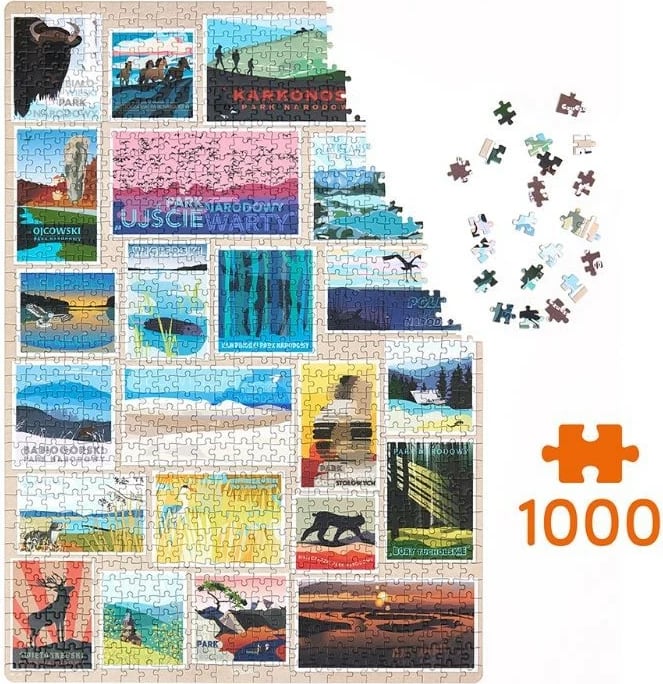 Puzzle CzuCzu Puzzlove Polish National Parks, 1000 pjesë, 48x68cm