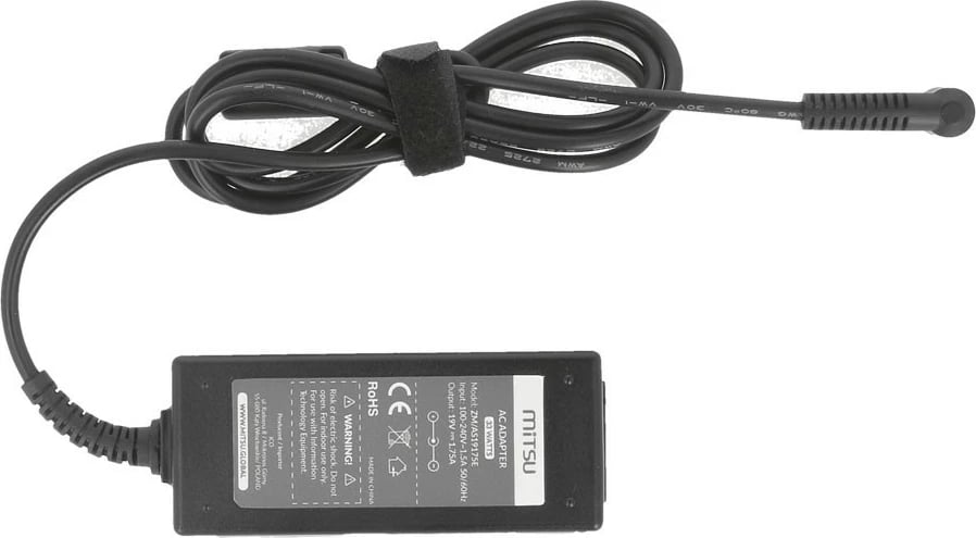 Kasë rryme Mitsu ZM/AS19175E, 19V 1.75A, 33W, 4.0x1.35mm, e zezë