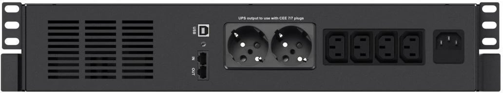 UPS Infosec X4 600 RM Plus, 0.6 kVA, 360 W, 6 dalje AC, E zezë UPS Infosec X4 600 RM Plus, 0.6 kVA, 360 W, 6 dalje AC, E zezë