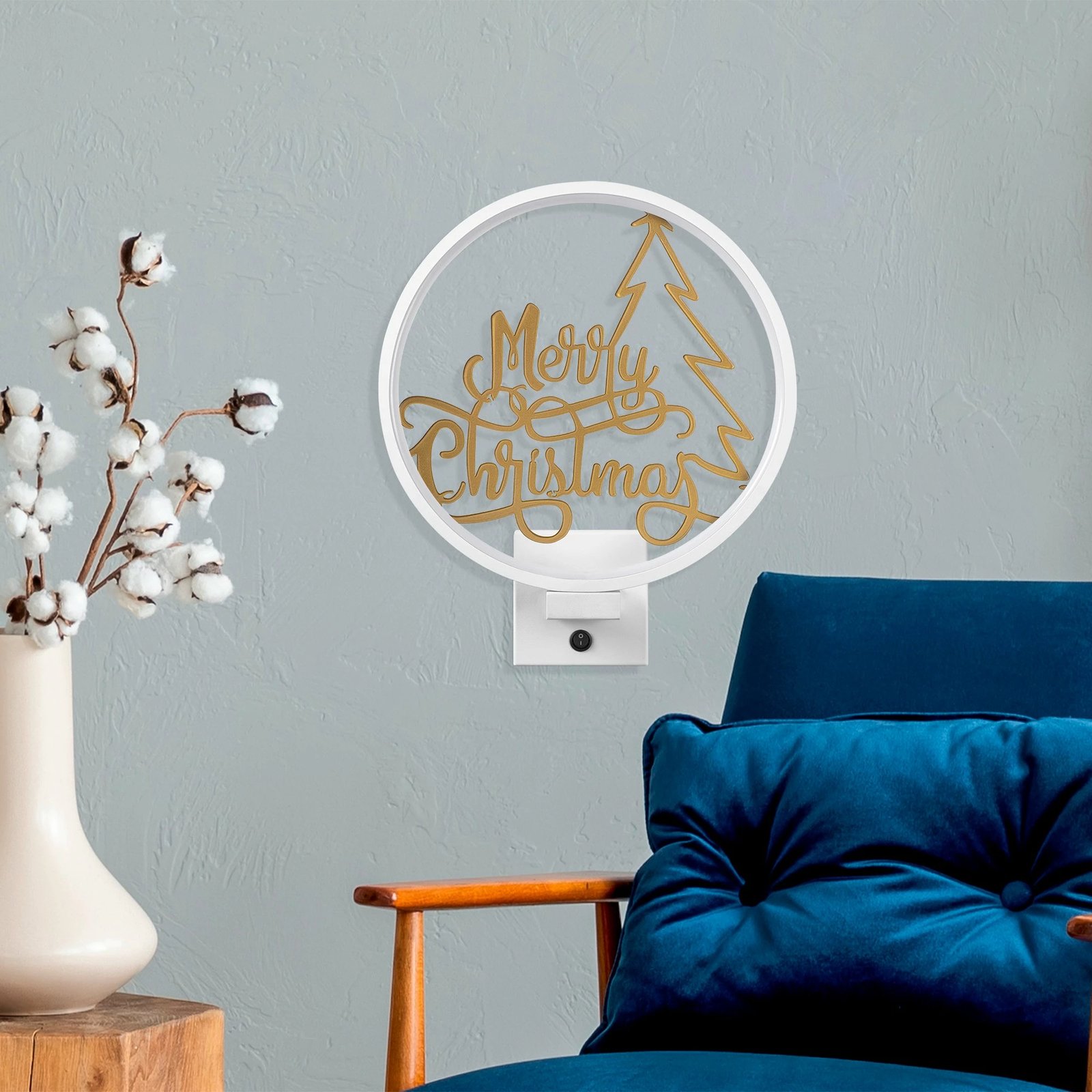 Llambë muri Opviq, XMAS26, e bardhë dhe e artë