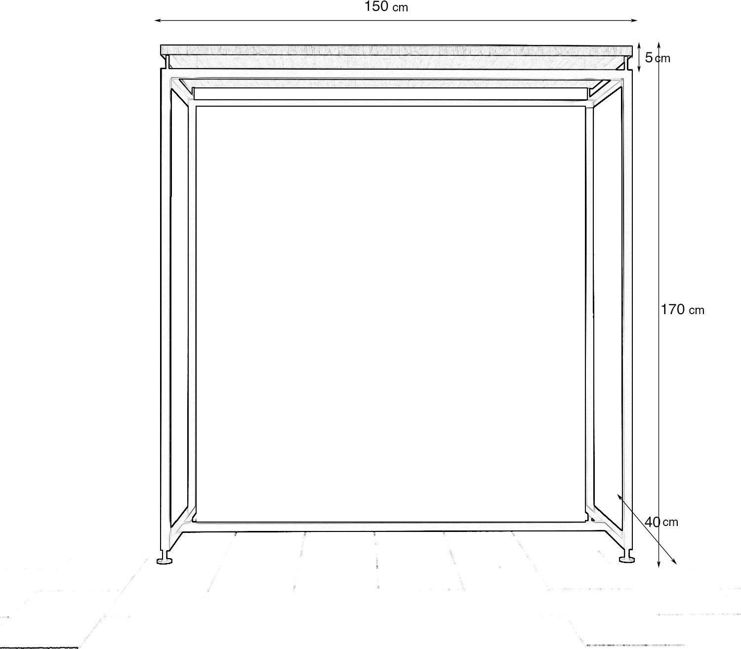 Garderobë moderne, ngjyrë e zezë, Skye Decor, Yenikoy - L653