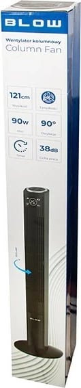 Ventilator kolonë BLOW XXL 90W, i zi