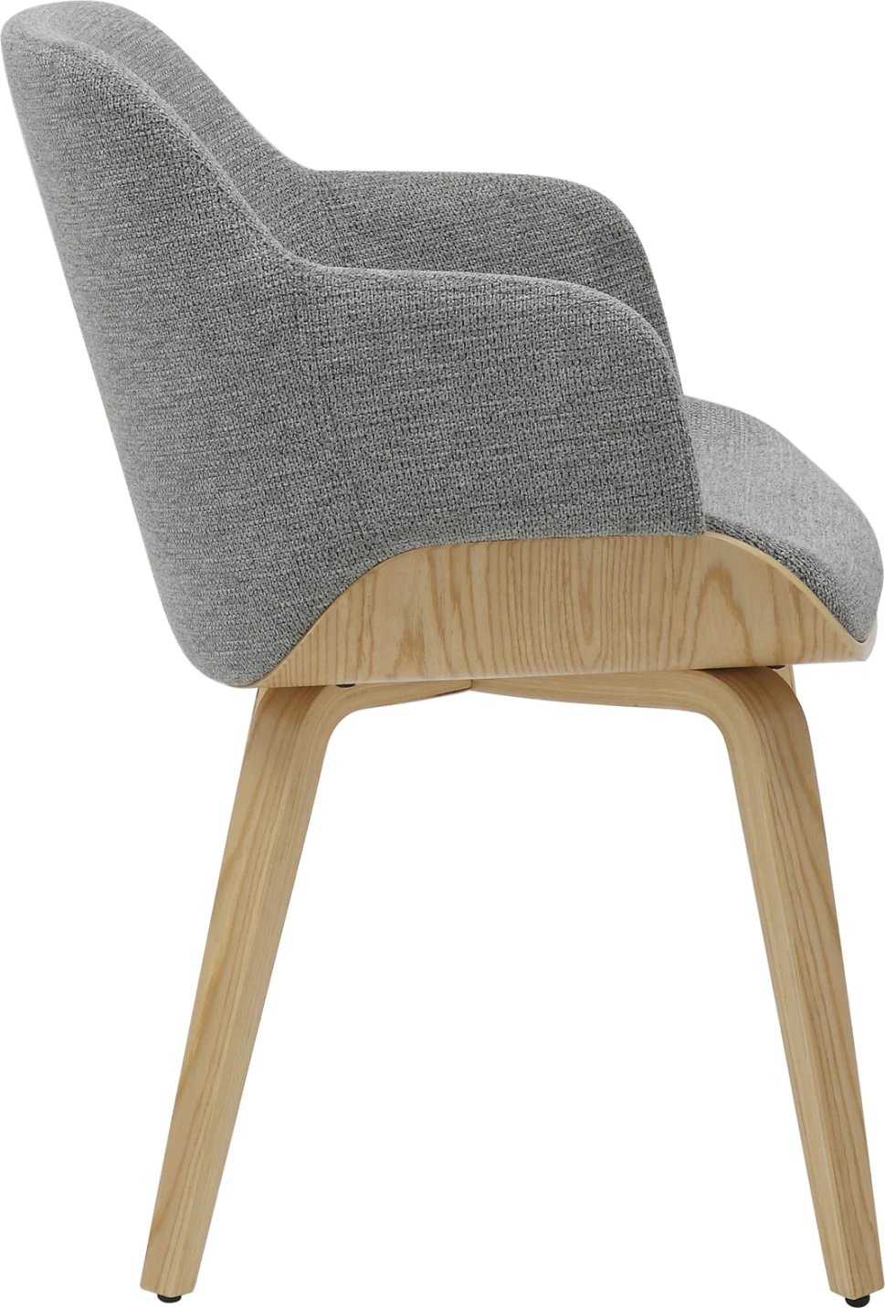 Karrige për tavolinë PRIETO FH9989.01, kornizë prej druri, pëlhurë gri, 54.5x44x89.5H cm