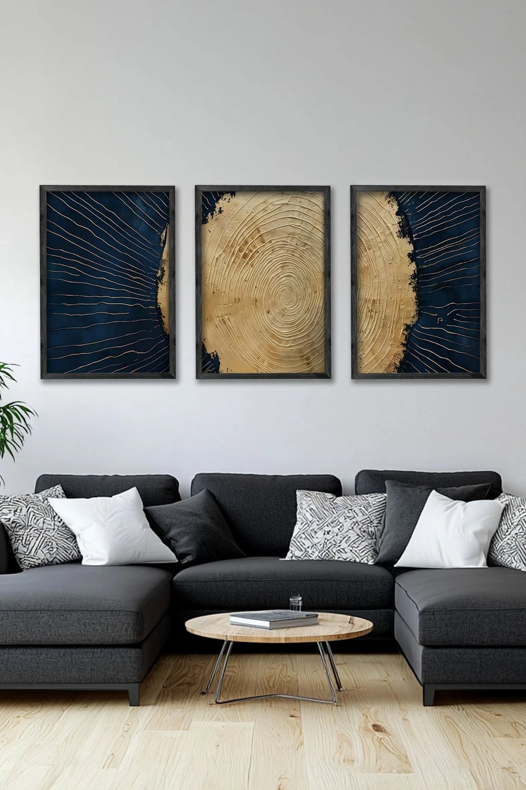 Pikturë dekorative me kornizë (3 copë), Wallity, Ersy3Syhcrv48