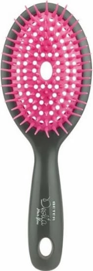 Furçë flokësh unisex Beter Deslía Hair Flow Small Oval, rozë e zezë