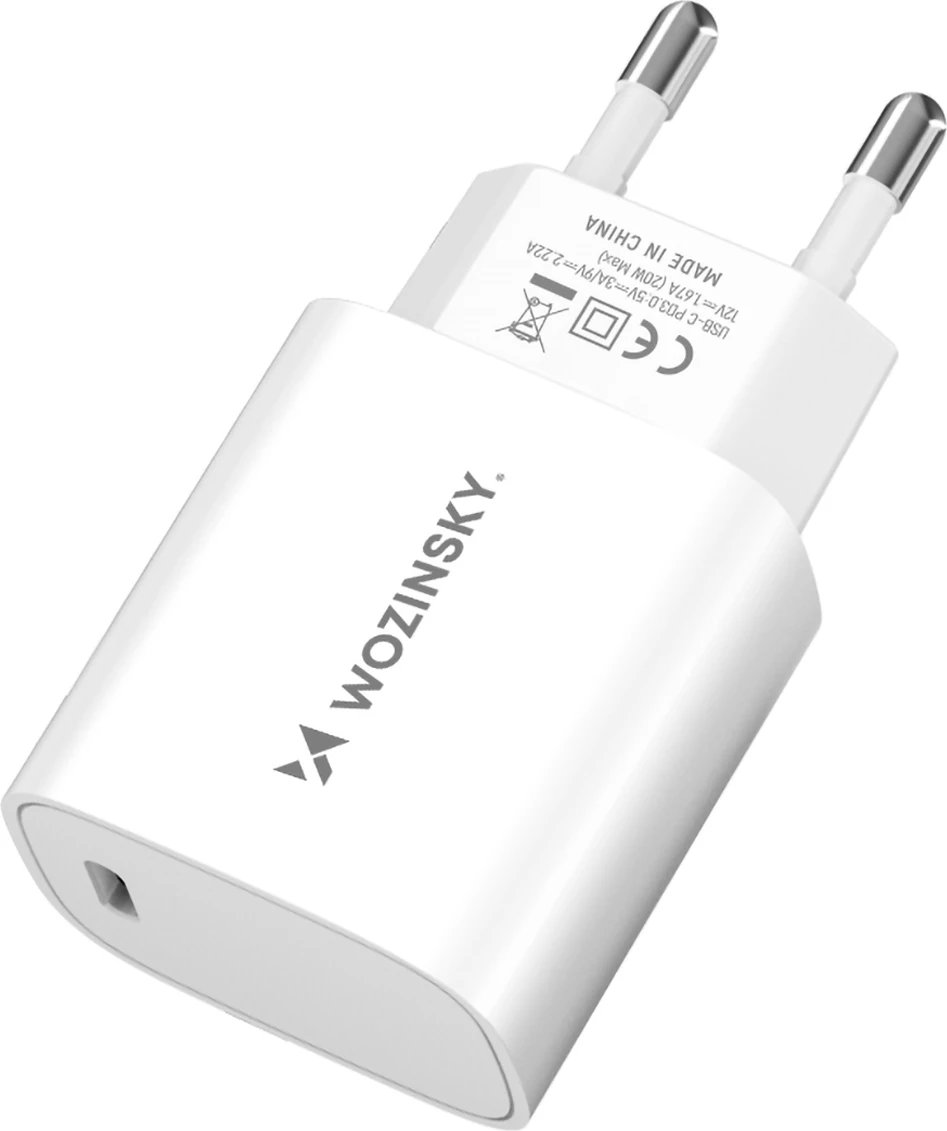 Karikues muri Wozinsky WGWCCW, 20W, USB-C, i bardhë Karikues muri Wozinsky WGWCCW, 20W, USB-C, i bardhë